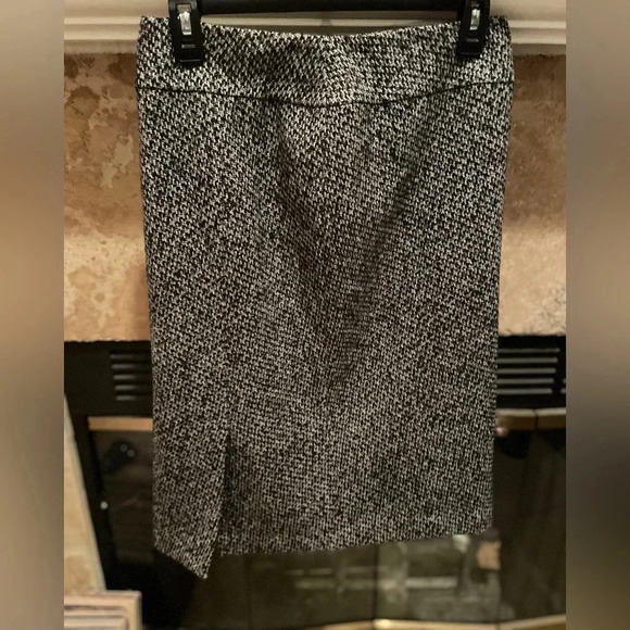 Lafayette 148 New York Grey/black white tweed suit pencil skirt Sz 4 zip jacket - Picture 2 of 10